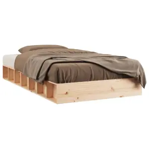 Berkfield Bed Frame 75x190 cm Small Single Solid Wood