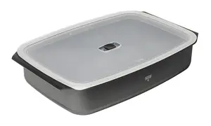 Kuhn Rikon New Life Pro Swiss Made Recycled Aluminium Non-Stick Roasting Tin with Lid, 38 x 24 x 7cm