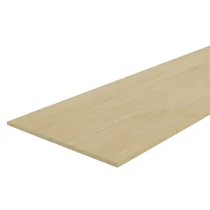 Oak effect Fully edged Furniture panel, (L)1.2m (W)300mm (T)18mm