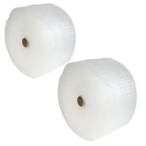 2 Rolls x 300mm x 50m Strong Packing Moving Wrapping Protective Large Bubble Wrap Rolls