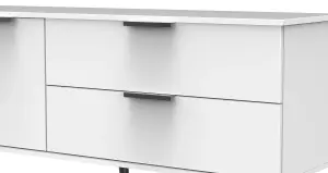 Fuji 2 Drawer 2 Door Wide Sideboard in White Matt (Ready Assembled)