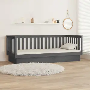 Berkfield Day Bed Grey 80x200 cm Solid Wood Pine