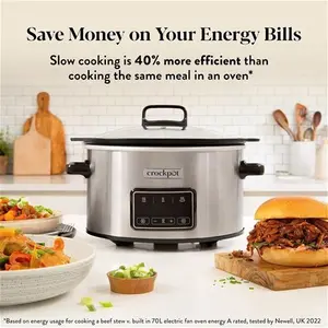 Croc-Pot CSC112 Sizzle And Stew 6.5L Digital Slow Cooker Stainless Steel