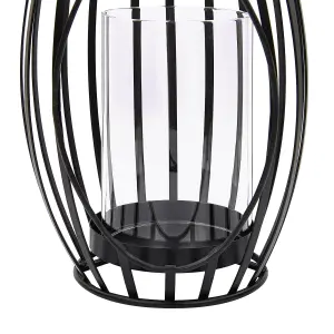 Metal Candle Lantern 38 cm Black LOMBOK