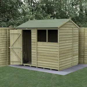 4LIFE Reverse Apex Shed 8x6 - Single Door - 2 Windows