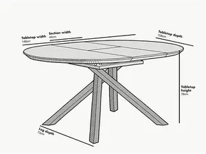 Grenchen Extending Round Dining Table White High Gloss, Modern 4 - 6 Seater Round To Oval Modern - Daals - Dining Tables