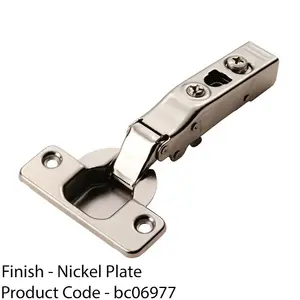 Adjustable Soft Close Cupboard Hinges - Polished Nickel - Inset Cabinet Unit