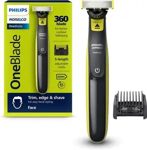 Philips Norelco Oneblade 360 Face Hybrid Trimmer And Shaver, Frustration Free Packaging, QP2724/90