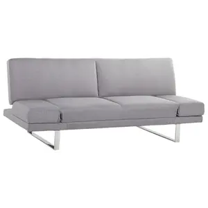 Beliani Scandinavian Sofa Bed YORK Light Grey