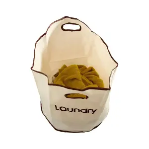 Essentials by Premier Beige Polyester Laundry Bag