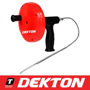 Dekton Sink & Drain Unblocker Clear Bend Blockage Extendable Flexible 6m X 6mm