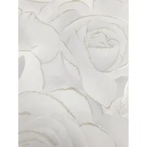 Muriva Madison Rose Glitter Wallpaper White 139525