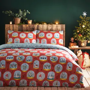 furn. Twelve Days of Christmas Festive Reversible Duvet Cover Set