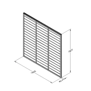 Forest Garden Traditional Overlap Dip treated 6ft Wooden Fence panel (W)1.83m (H)1.83m