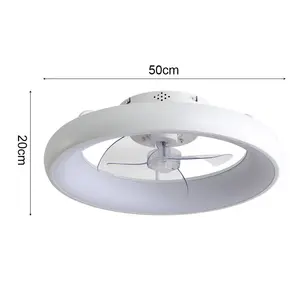 Calirae Ceiling Fan with LED Lights White