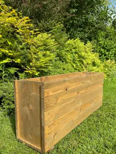 Large Tall Wooden Planter Herb Box Patio Trough Plant Flower Pot Heavy Duty READY MADE