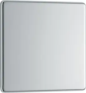 BG FPC94 Nexus Screwless Flat-Plate Single Blank Plate Polished Chrome