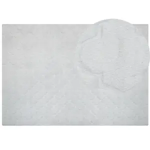 Faux Rabbit Fur Rug 160 x 230 cm Light Grey GHARO