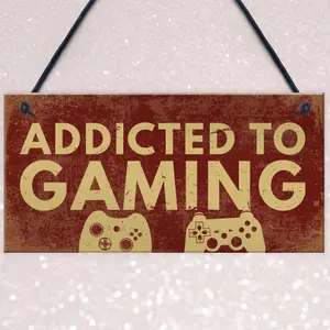 Red Ocean Gaming Gamer Gifts For Him Christmas Birthday Gifts For Brother Son Dad Novelty Boys Bedroom Door Sign