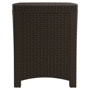 Berkfield Garden Storage Box 39x39x46 cm PP Rattan Brown