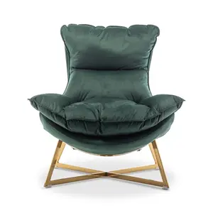 Velvet Bottle Green Pierina Accent Chair