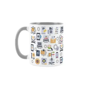 IT Technician Mug - Humorous Technical & Computer Support Job Themed Novelty Gift - Tea/Coffee Hot Drinks Grey Ceramic Cup Present