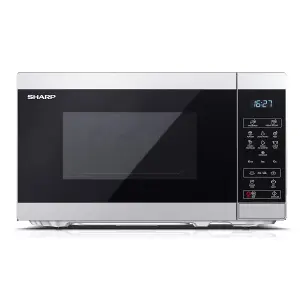 Sharp YC-MS02U-S Microwave Silver 800W with 11 Power Levels & 8 Preset Cooking Options