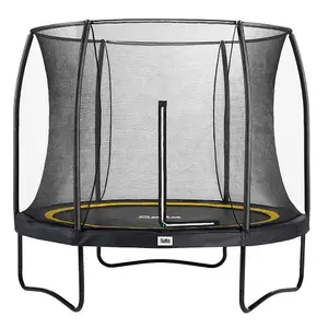 10ft Salta Black Round Comfort Edition Trampoline with Enclosure