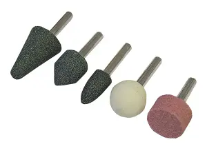 Faithfull 5-Piece Mounted Grinding Stones Set for Drills