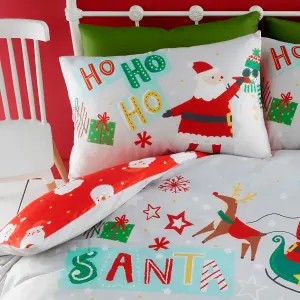 Santa Please Stop Here Glow in the Dark Duvet Cover Set