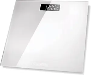 BLACK+DECKER BXBS0001GB Digital Bathroom Scale, Tempered Glass, White