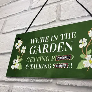 Funny Garden Sign Hanging Wall Sign Summerhouse Plaque Gift For Her