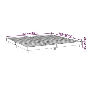 Berkfield Bed Frame White 200x200 cm Engineered Wood