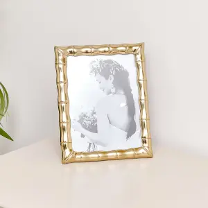 Melody Maison Gold Bamboo Photo Frame - 6 x 8