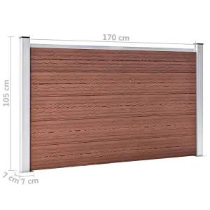 Berkfield Garden Fence WPC 526x106 cm Brown