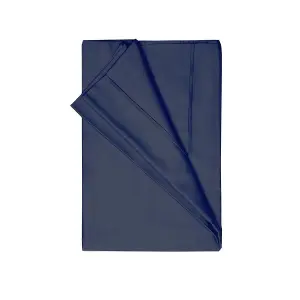 Belledorm 200 Thread Count Egyptian Cotton Flat Sheet Navy (Single)