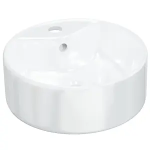 Wash Basin White 40x14.5 cm Ceramic Round