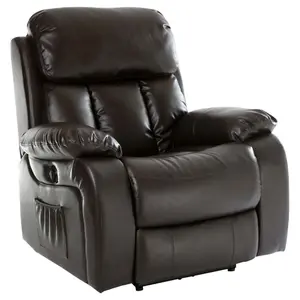 Chester Electric Bonded Leather Automatic Recliner Armchair Sofa Home Lounge Chair (Brown)