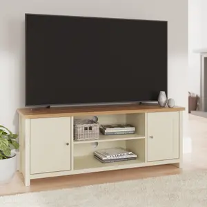 GFW Lancaster Large TV Cabinet Cream