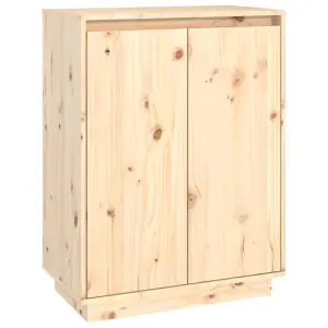 Berkfield Shoe Cabinet 60x35x80 cm Solid Wood Pine