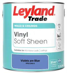 Leyland Trade Vinyl Soft Sheen Walls & Ceilings Emulsion Paint Violets are Blue (PPG1246-6) - 2.5L