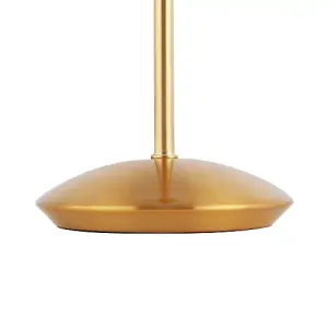 Contemporary and Sleek Brushed Gold Metal Table Lamp Base with Inline Switch