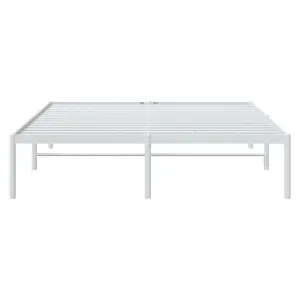 Berkfield Metal Bed Frame White 140x200 cm