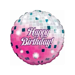 Oaktree Disco Ball Birthday Foil Balloon Multicoloured (One Size)