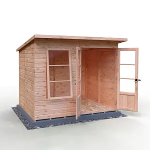 Dahlia 8x6 Pent Summerhouse with double doors and one opening window