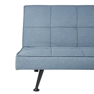 Beliani Retro Sofa Bed HASLE Blue