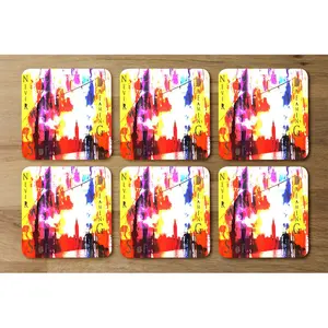 Square 6 Piece Coaster Set (Set of 6)