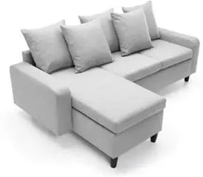 Napoli Reversible Corner Sofa In Light Grey