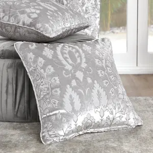 Trinity Jacquard Silver Filled Cushion