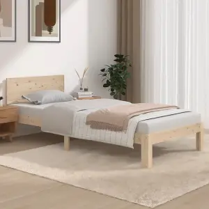 Berkfield Bed Frame Solid Wood Pine 90x200 cm